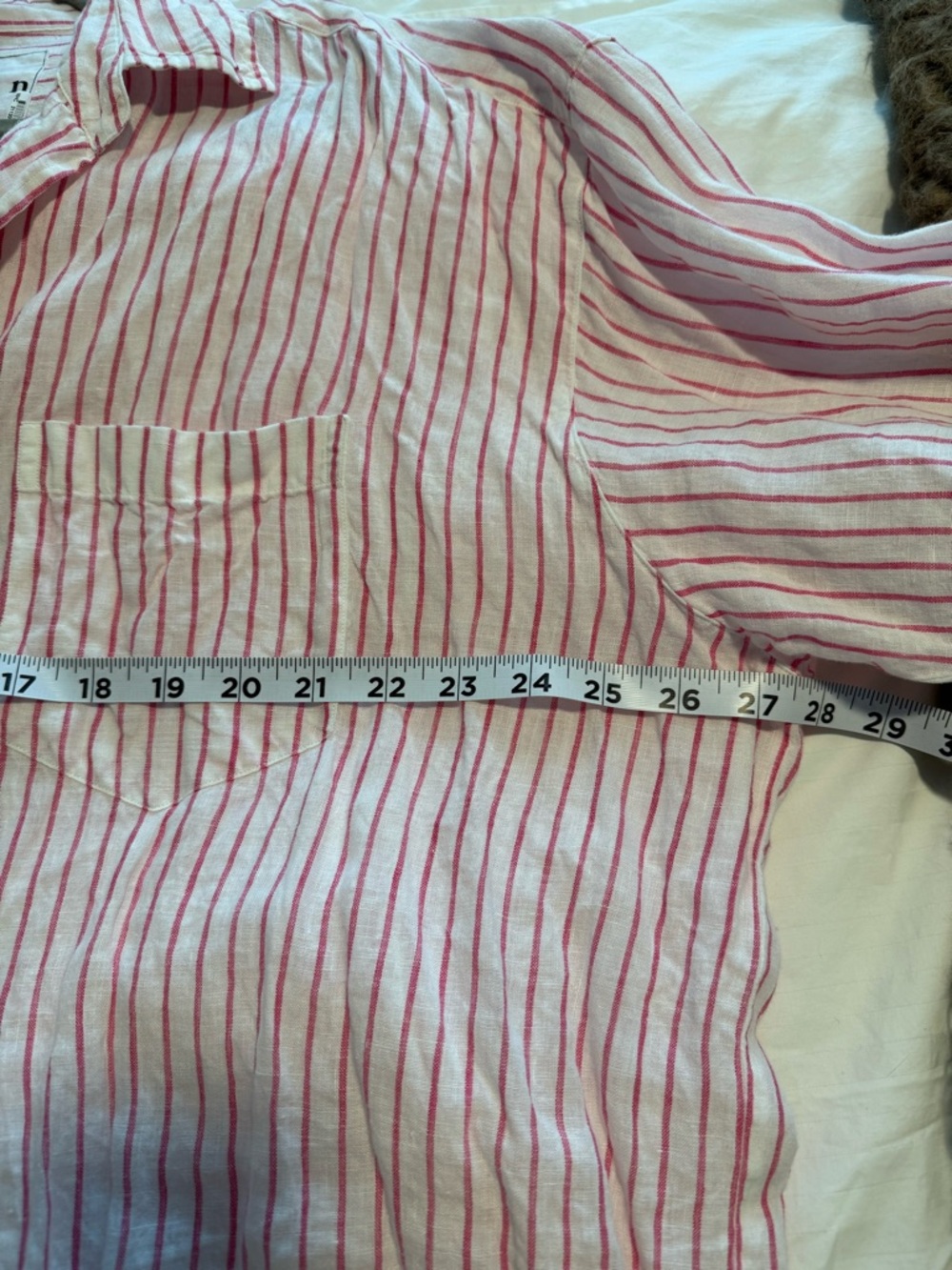 Frank + Eileen Linen Mackenzie Pink + White - Picture 8 of 9